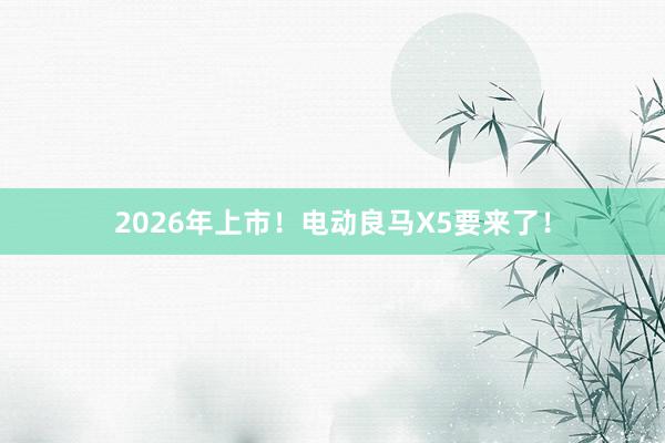 2026年上市！电动良马X5要来了！