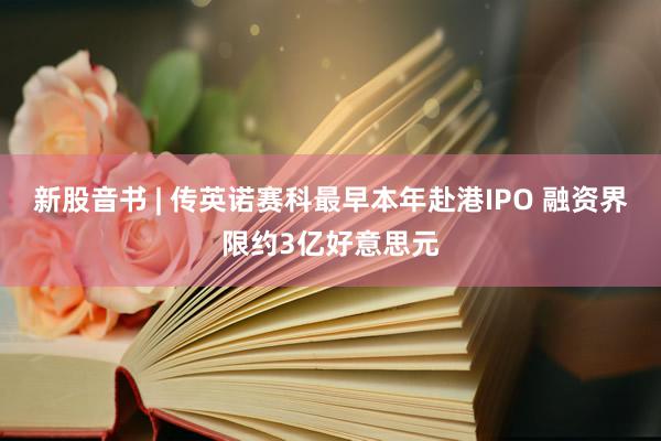 新股音书 | 传英诺赛科最早本年赴港IPO 融资界限约3亿好意思元