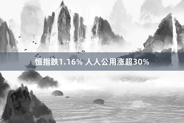 恒指跌1.16% 人人公用涨超30%